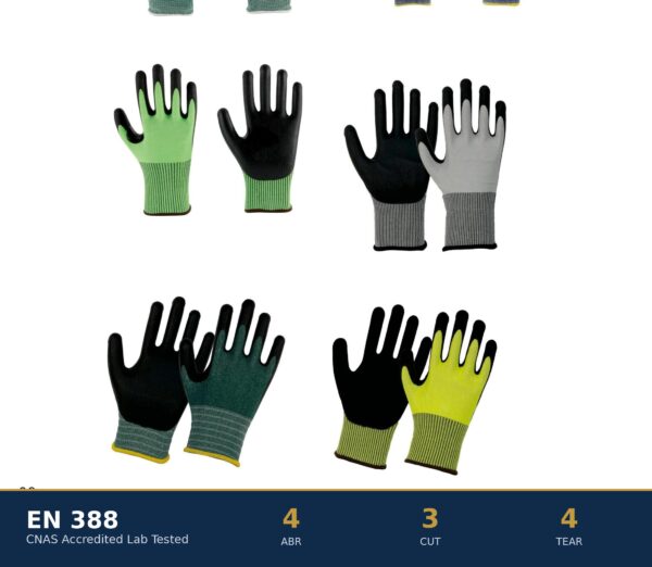Seamless Knit Nylon Gloves with Micro Dots Palm 15/18G