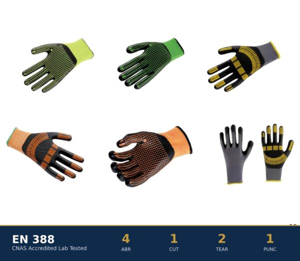 Reinforced-Thumb Work Gloves 15/18G – MicroFoam Nitrile Coated