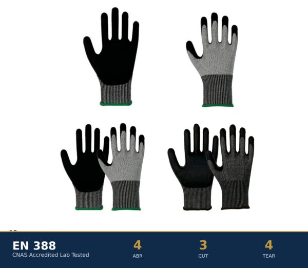 3/4 MicroFoam Nitrile Seamless Work Gloves 15/18G - Hi-Vis Yellow