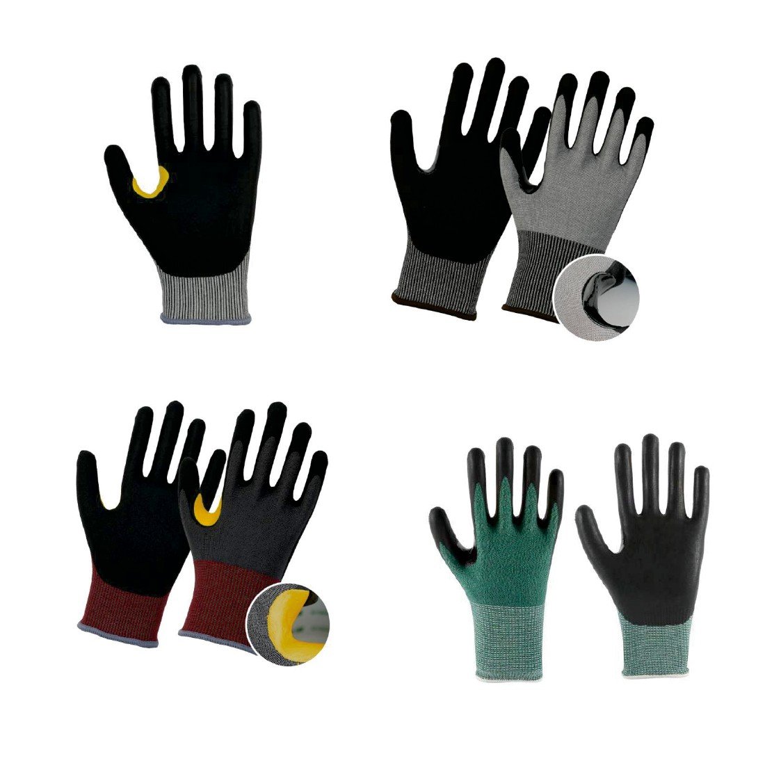 Reinforced thumb cut-resistant gloves 15G or 18G